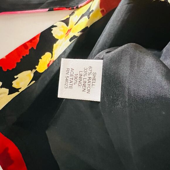 Banana Republic Floral Print Sleeveless Dress Size 6 Multicolored - Picture 4 of 8